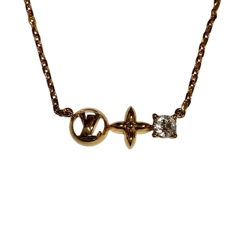 LOUIS VUITTON Louis Vuitton Necklace Collier Petit M00368 Gold Color Women's